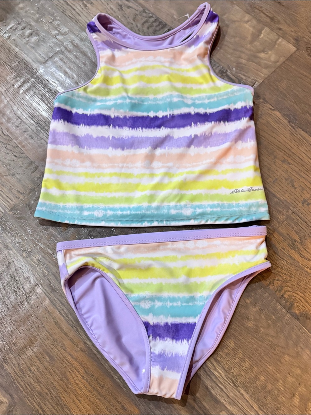 Eddie Bauer Girls Tie-Dye Tankini Swimsuit, size Girls 14-16, New and unworn.